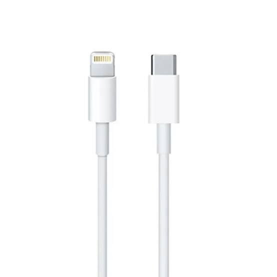 White Type-C to Lightning charging cable